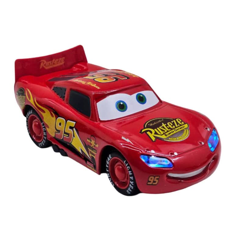 ماشین بازی ناب سل مدل مک کویین مسابقه ای فلزی موزیکال چراغدار کد MCQUEEN RUST.EZE NAAB002 RD