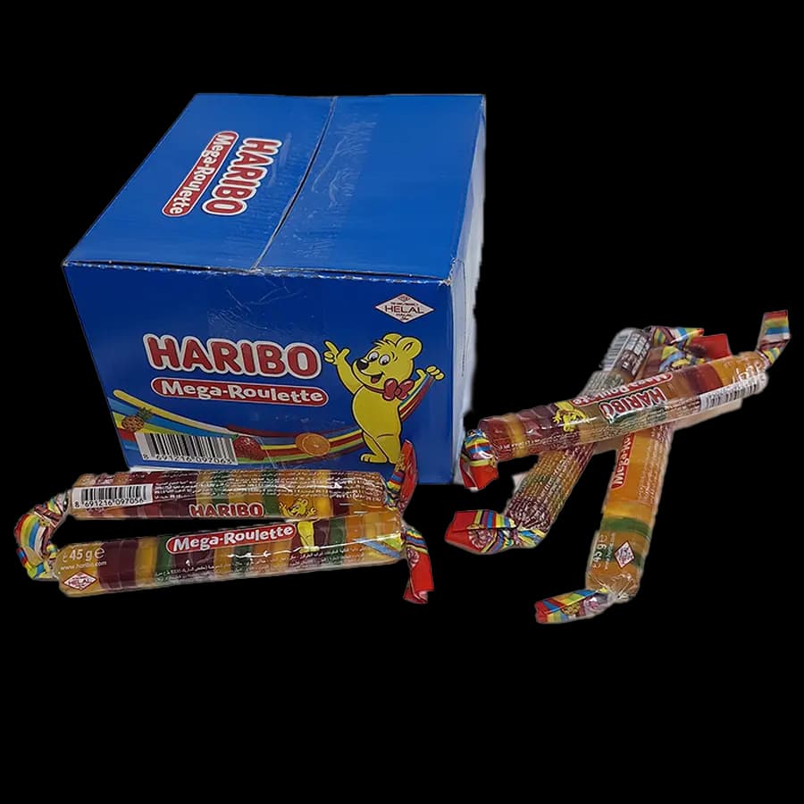 پاستیل هاریبو 45 گرمی مگا رولتی (Mega Rolette) بسته 42 عددی