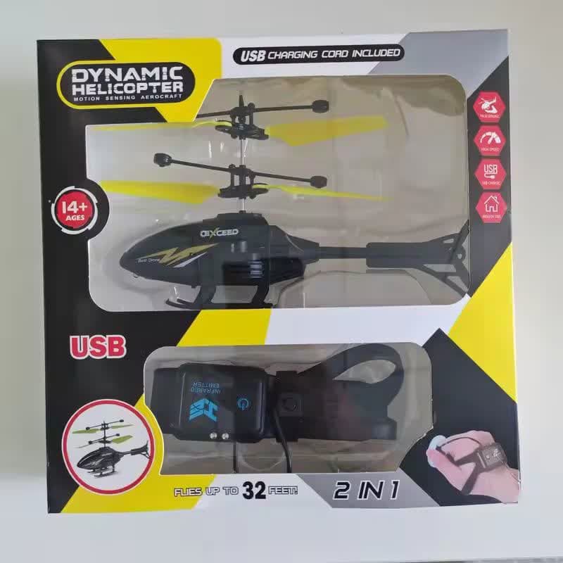 هلیکوپتر بازی کنترلی ناب سل مدل مچی سنسوری شارژی پرنده DYNAMIC HELICOPTER — تصویر ۵