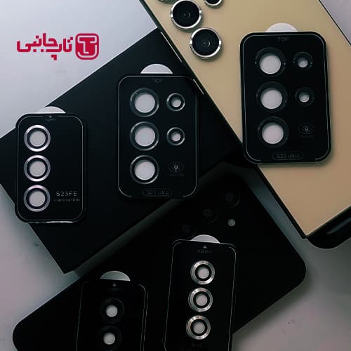 محافظ لنز دوربین مدل شابلون دار فلزی مناسب برای گوشی موبایل سامسونگ Galaxy A15 — تصویر ۳