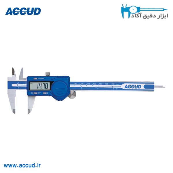 کولیس دیجیتال فک سرامیکی 20 سانتیمتر (ضدسایش) Accud (اکود با گارانتی شرکتی) مدل 115-008-11