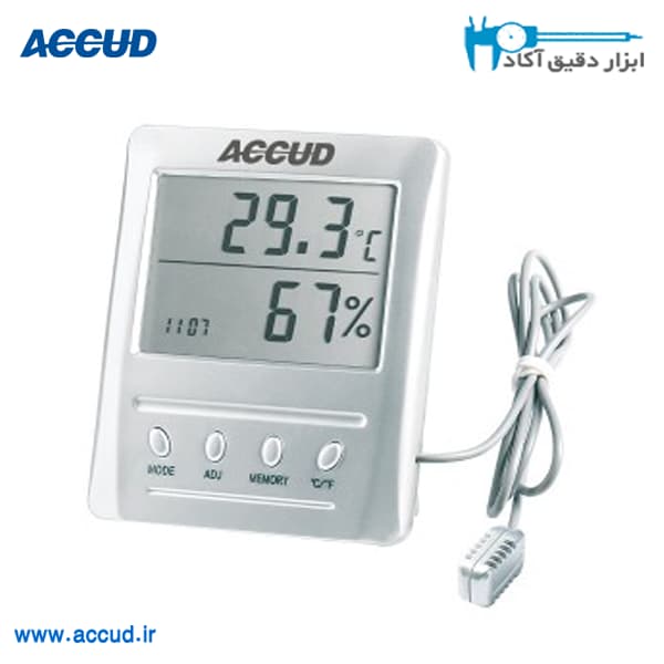 دما سنج و رطوبت سنج کابل دار محیط داخل وخارج Accud (اکود با گارانتی شرکتی) مدل HTC-70