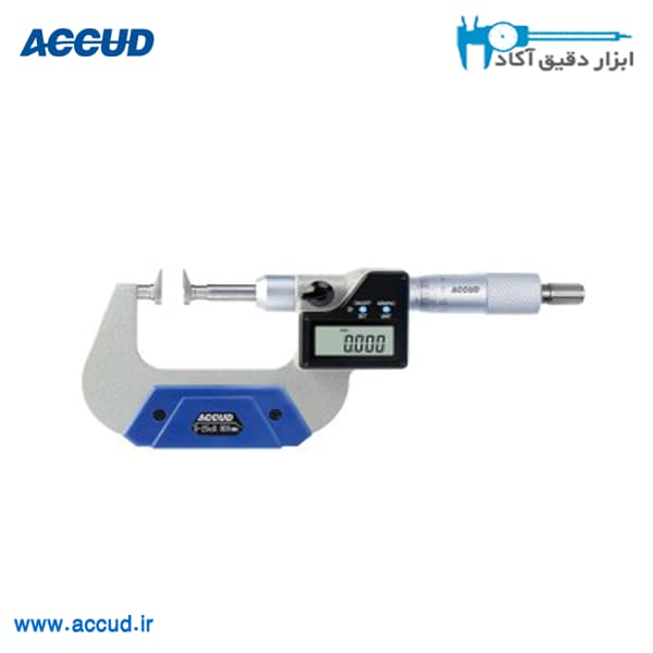 میکرومتر دنده دیجیتال 25-0 میلیمتر دقت0.001 Accud (اکود با گارانتی شرکتی) مدل 339-001-01
