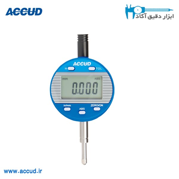 ساعت اندیکاتور دیجیتال حرکت 50mm دقت 0.001 میلی متر Accud (اکود با گارانتی شرکتی) مدل 210-050-03