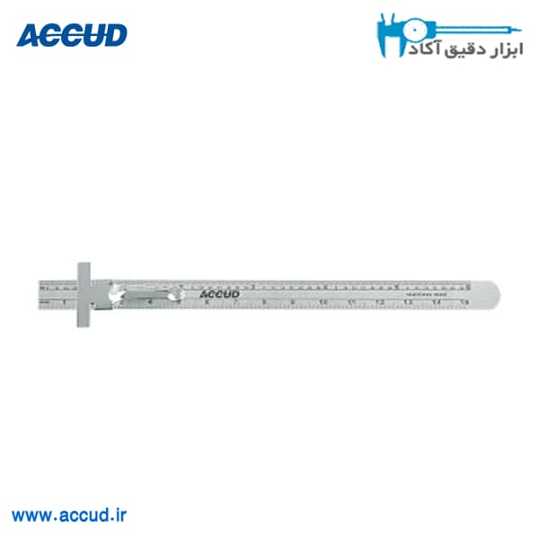 خط کش جیبی مهندسی 15 سانتیمتر Accud (اکود با گارانتی شرکتی) مدل 909-006-11