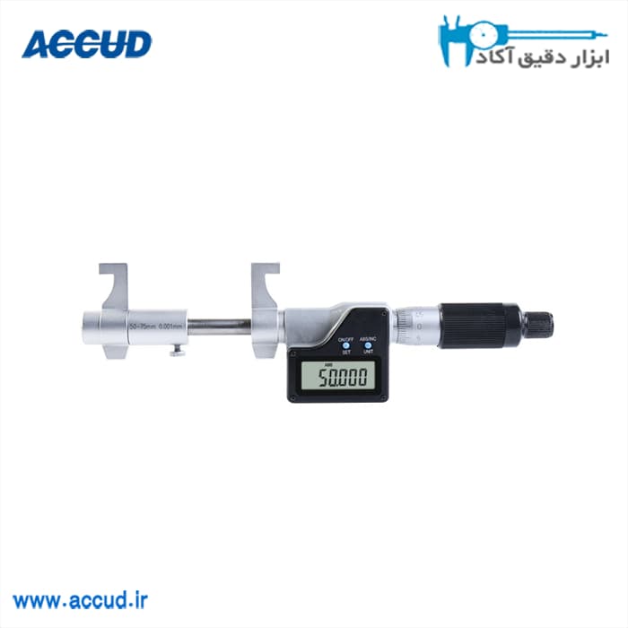 میکرومتر داخل سنج دیجیتال 50-25 میلیمتر دقت0.001 Accud (اکود با گارانتی شرکتی) مدل 356-002-01