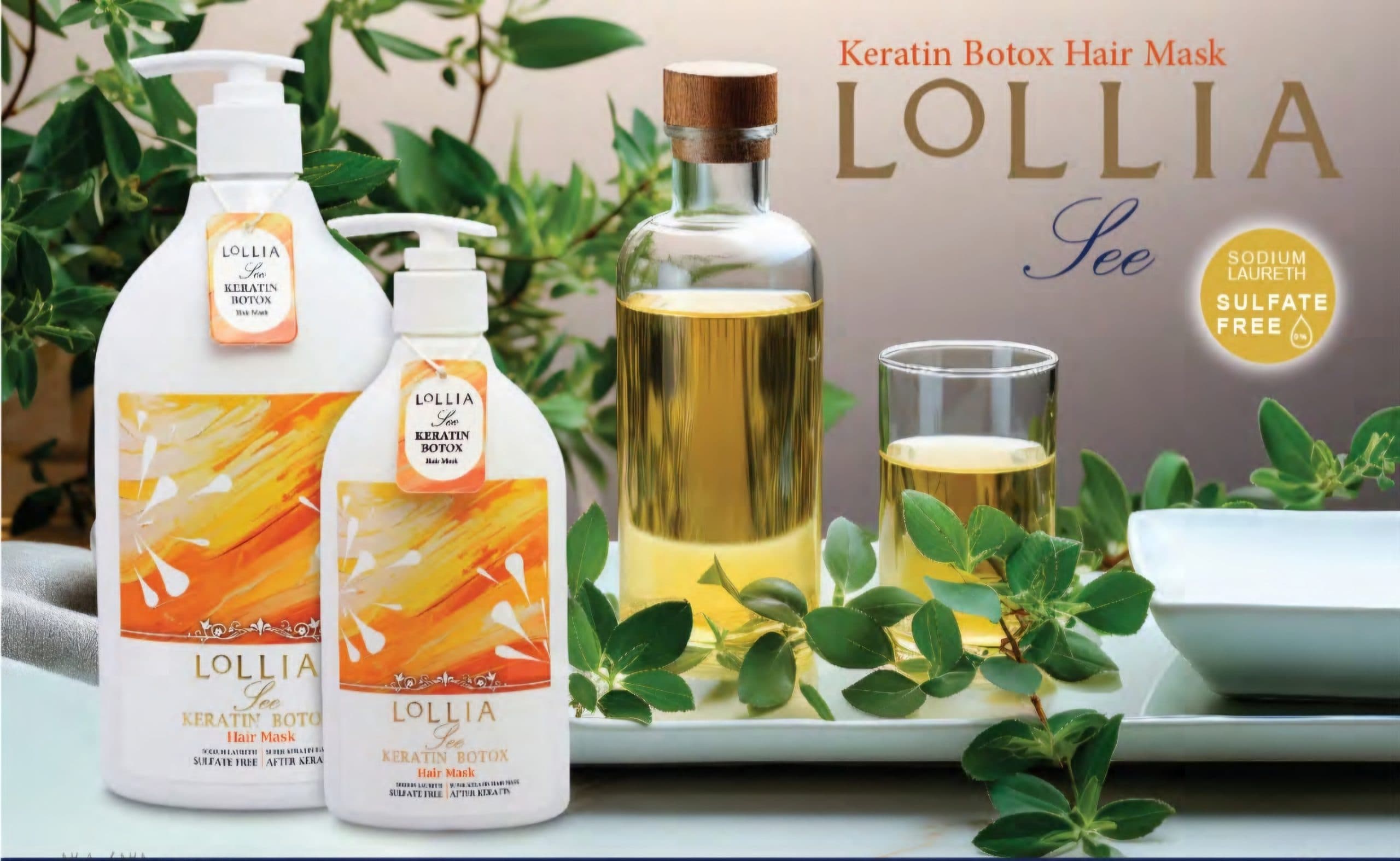 ماسک مو داخل حمام حاوی کراتین لولیا 300 میل Hair mask in the bath lollia
