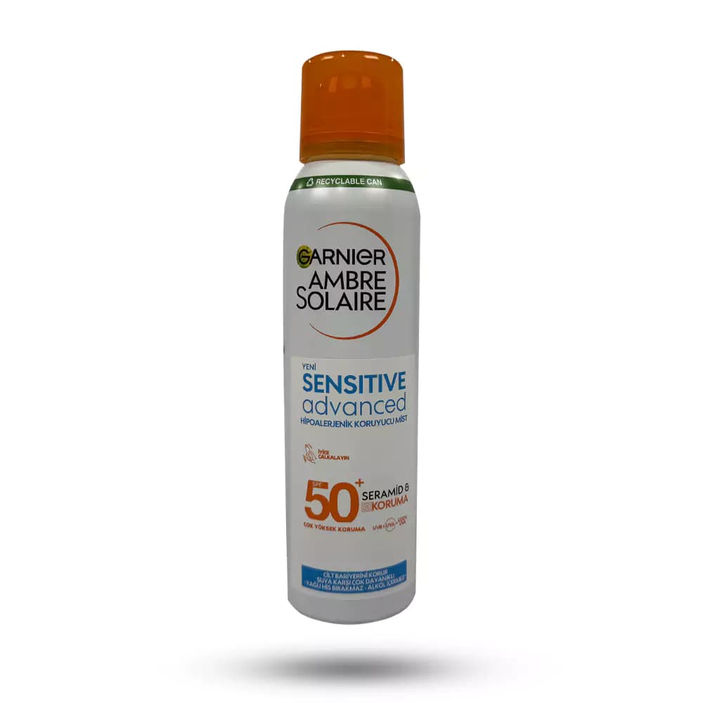 اسپری ضد آفتاب گارنیر SPF50 مدل SENSITIVE ADVANCED حجم 150 میل — تصویر ۳