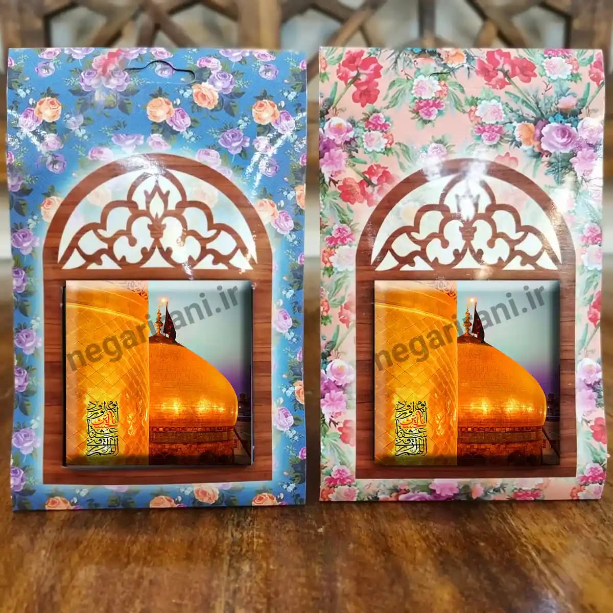 تندیس کاشی پنجره ای اللهم ارزقنی شفاعه الحسین یوم الورود مدل 2F 24 — تصویر ۴