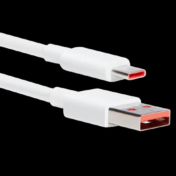کابل شارژ شیائومی 6 آمپر USB-A به Type-C یک متر | مناسب 67 و 120 وات