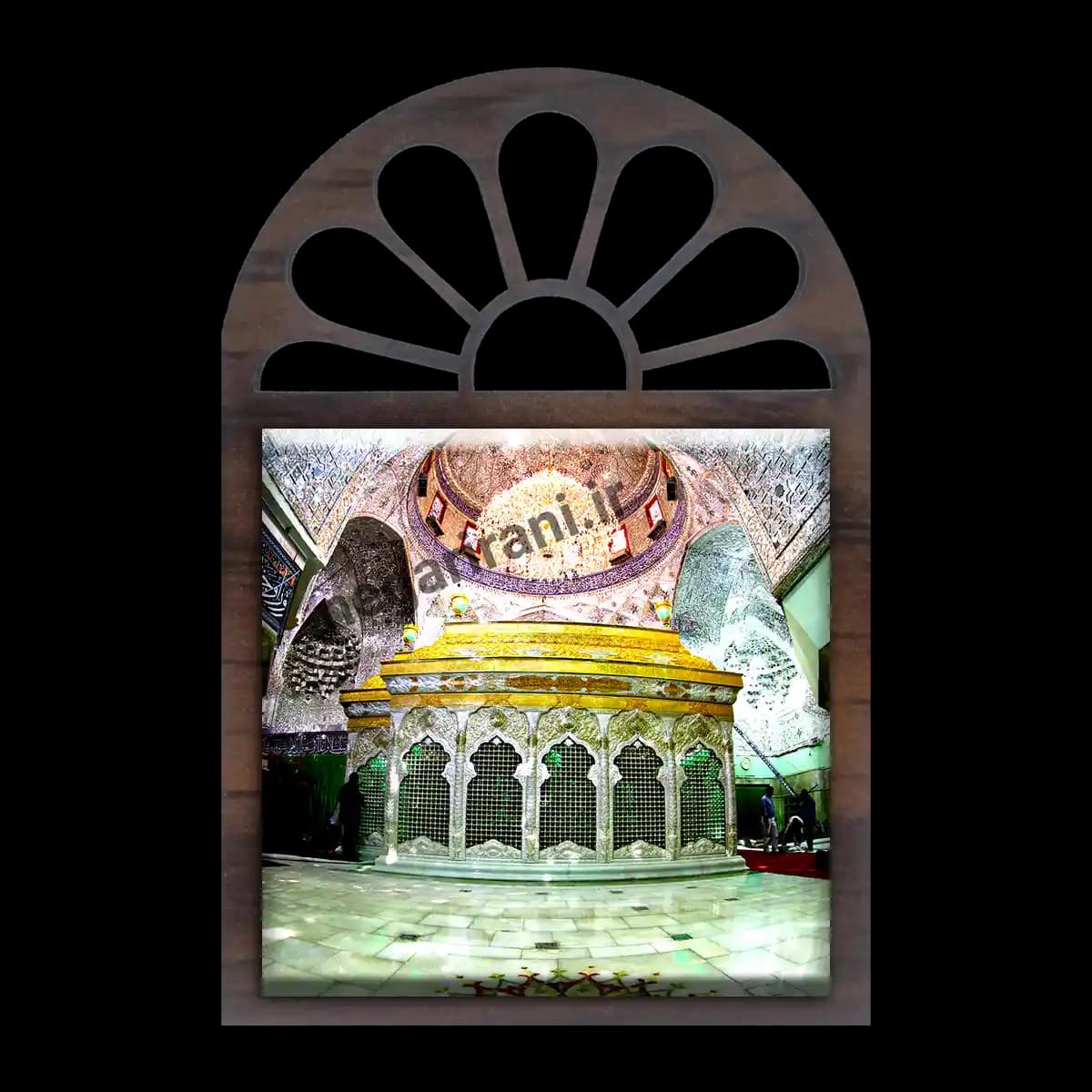 تندیس کاشی پنجره ای ضریح امام حسین (ع) مدل 2F 15