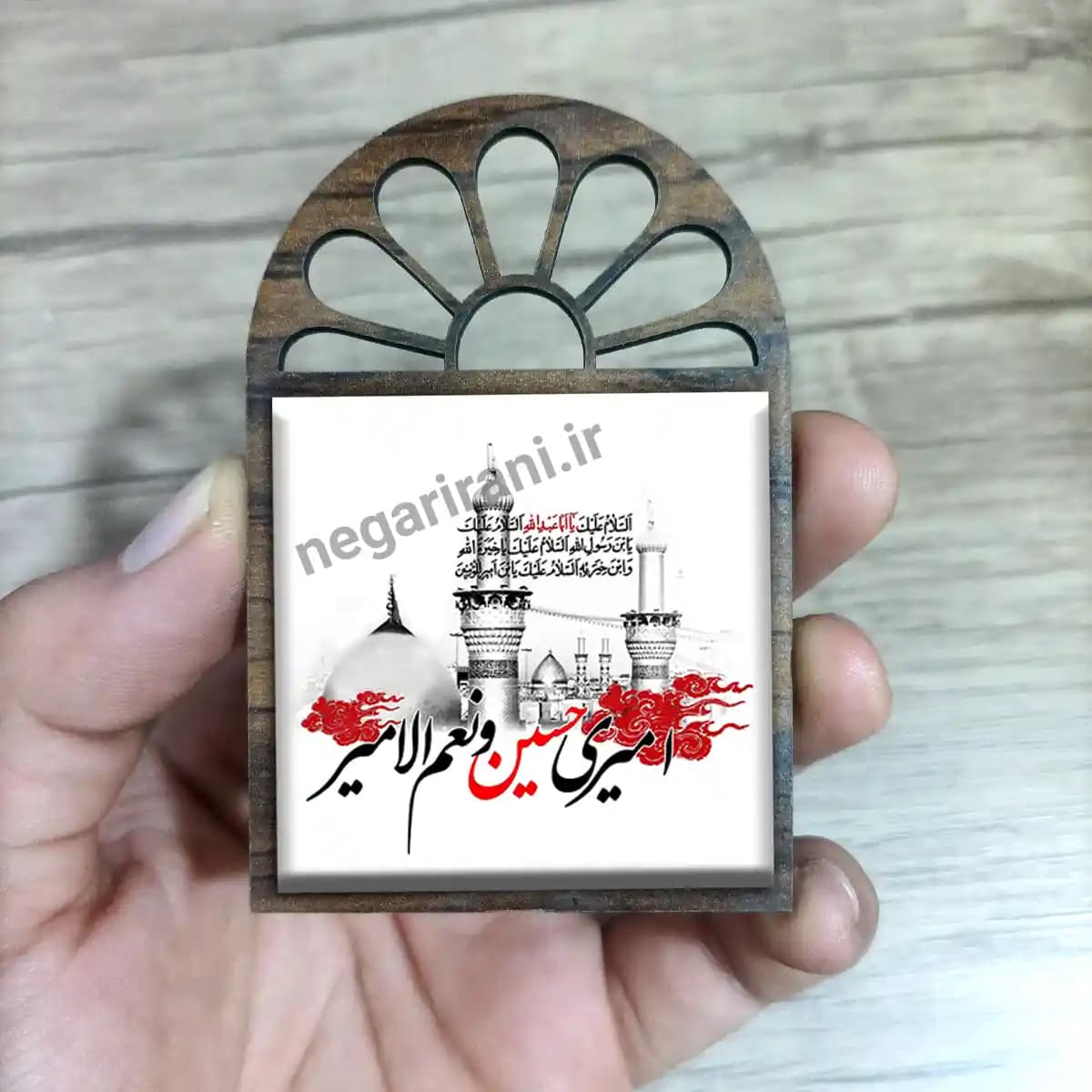 تندیس کاشی پنجره ای امیری حسین و نعم الامیر مدل 2F 14 — تصویر ۲