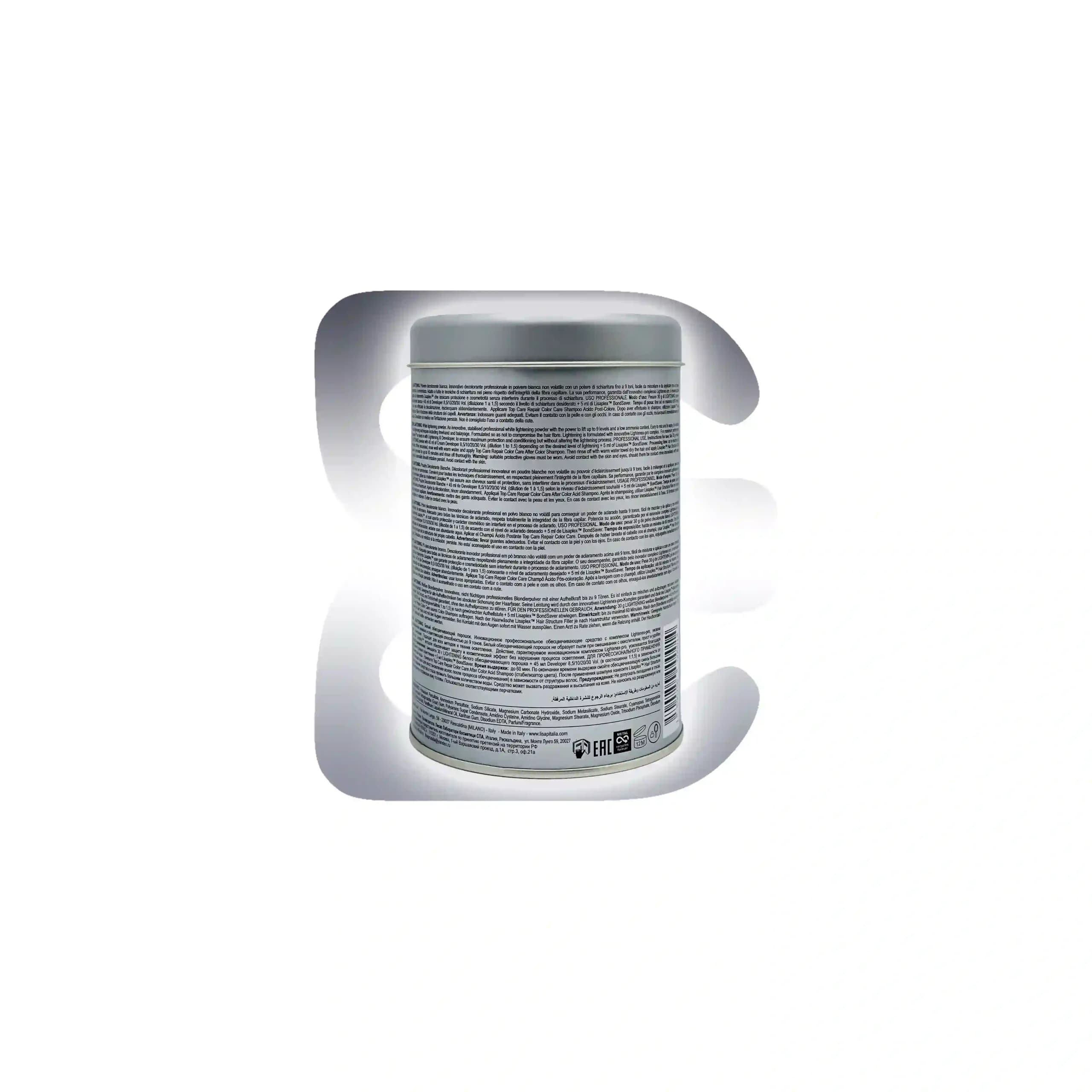 پودر دکلره لیزاپ ناین 9 Lisap Light Scale وزن 500 گرم — تصویر ۲