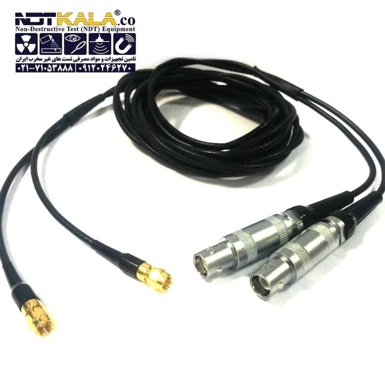 کابل دوبل دستگاه ut داپلر LEMO-1/Microdot — تصویر ۳