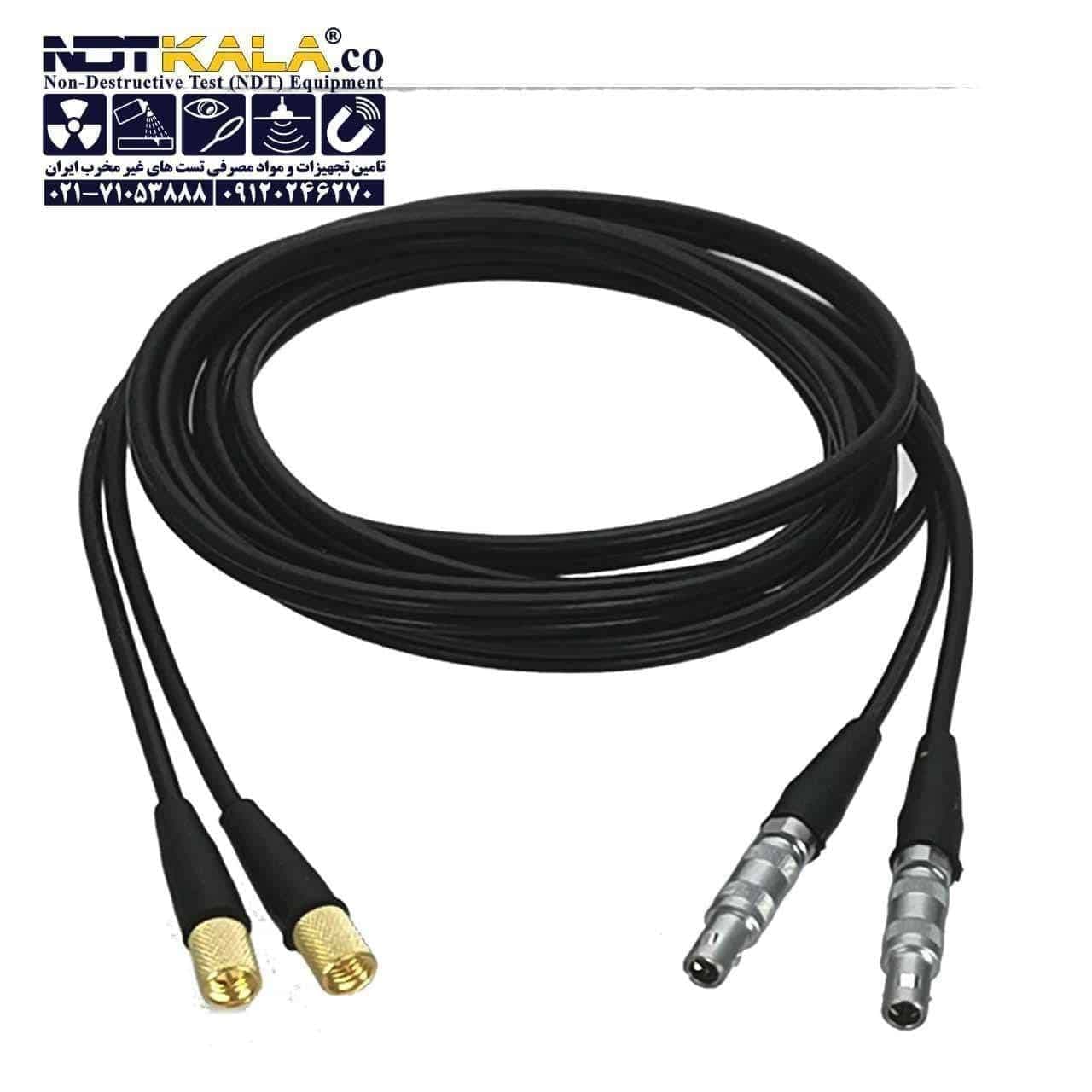 کابل دوبل دستگاه ut داپلر LEMO-1/Microdot
