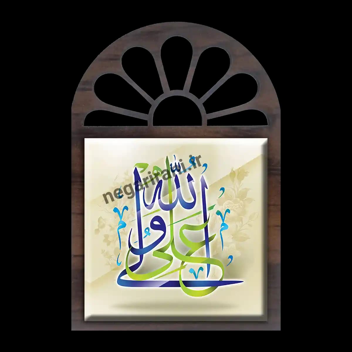 تندیس کاشی پنجره ای علی ولی الله مدل طرح 2D 23
