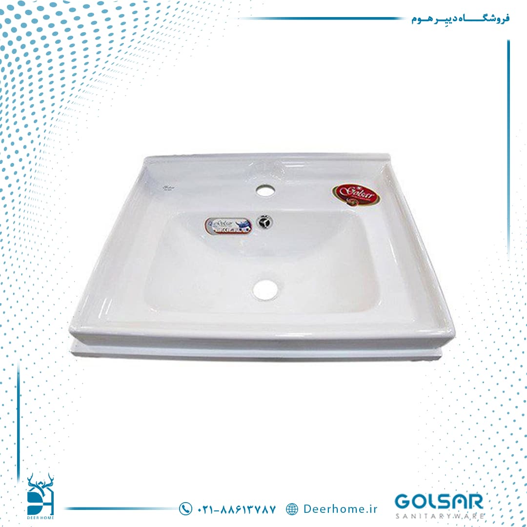 روشویی روکابینتی گلسار مدل آستر 52 — تصویر ۲