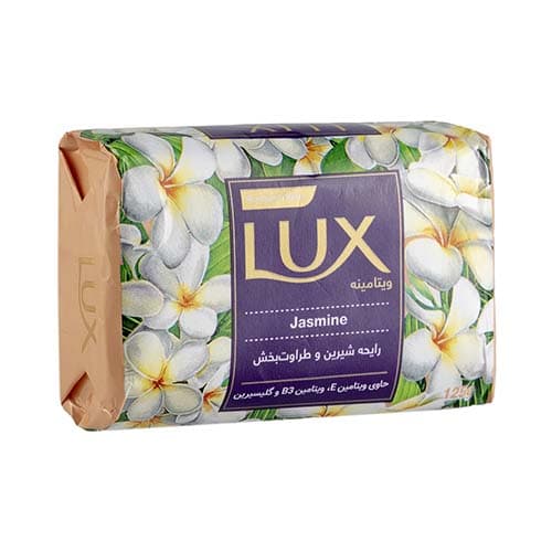 صابون حاوي ويتامين با رايحه گل ياس 125 گرمي لوكس