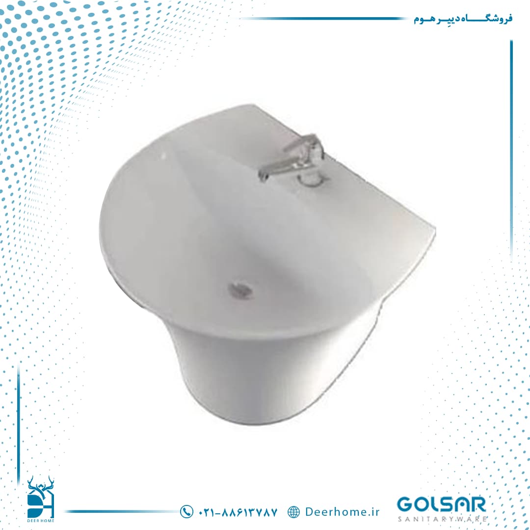 روشویی نیم پایه گلسار مدل رومنس