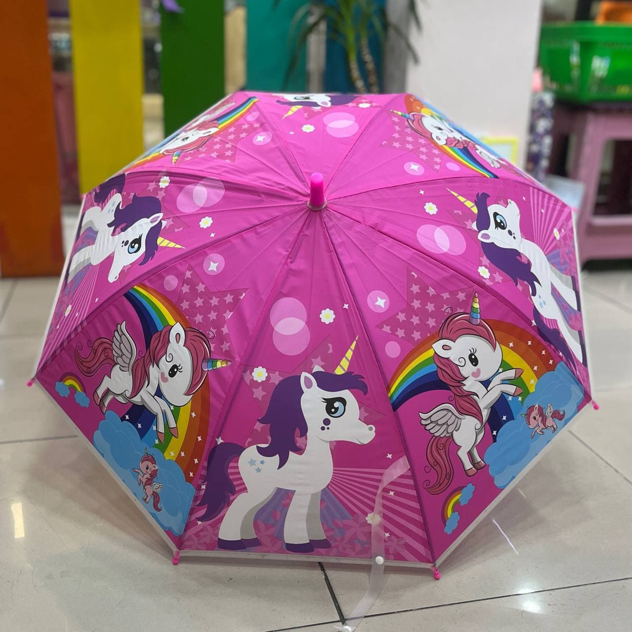 چتر فانتزی یونیکرن صورتی