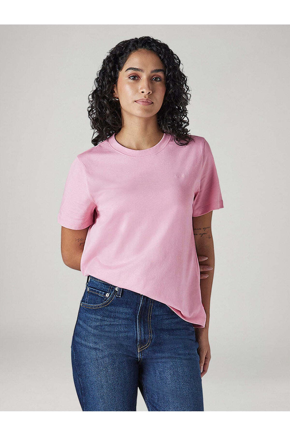 تی شرت لیوایز مردانه 100% پنبه صورتی راسته Slim/اسلیم فیت Daily/روزانه | Levi’s 006WJ-0007 IN