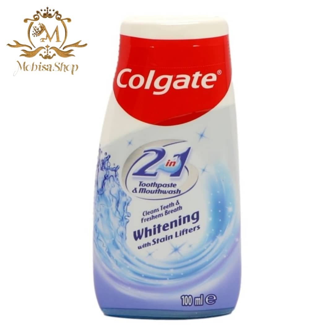 ژل و دهان شویه خمیردندان سفید کننده 2 در 1 Colgate وایتینگ