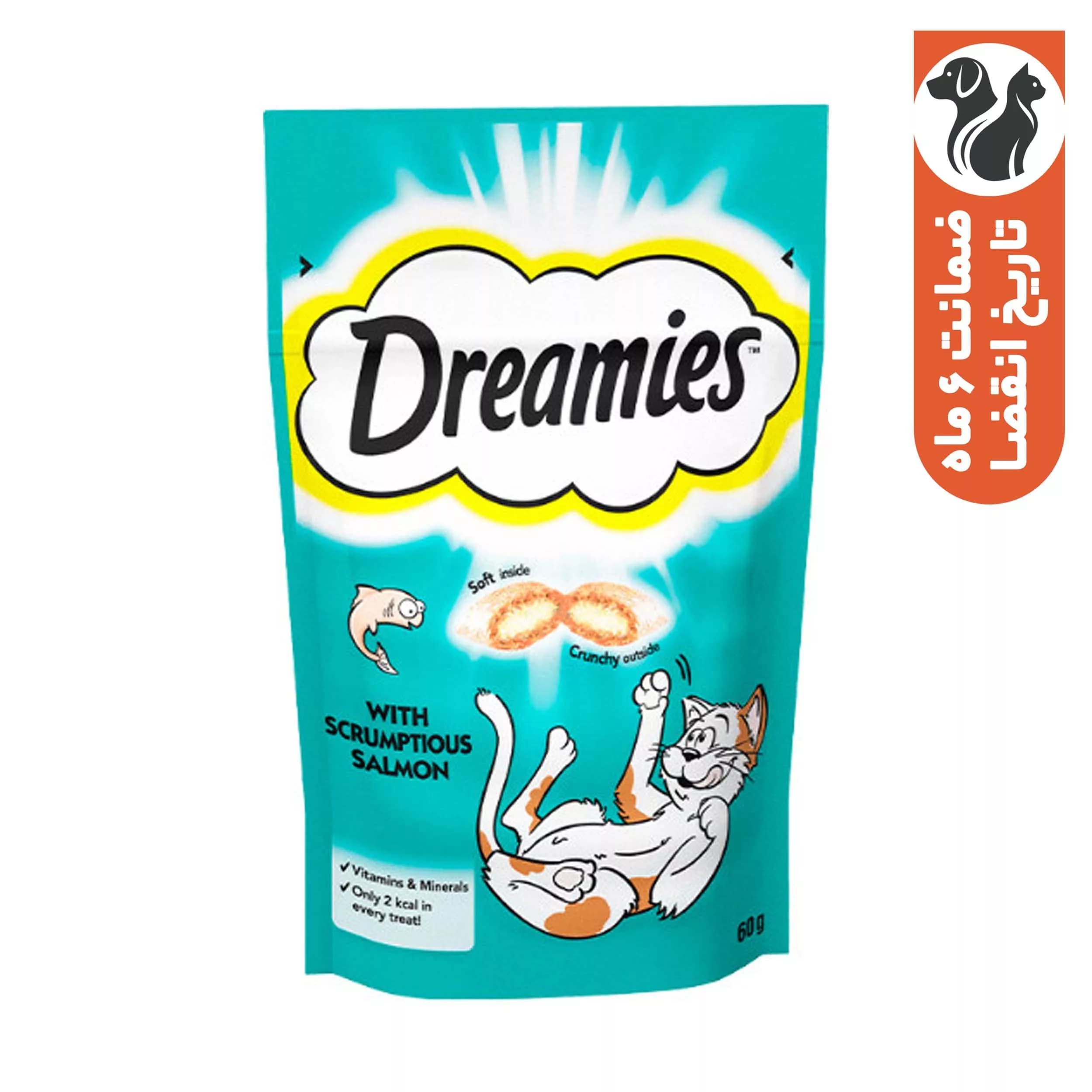 تشویقی گربه دریمز مدل Snack With Salmon وزن 60 گرم — تصویر ۲
