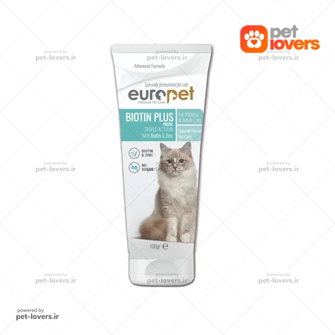 خمیر بیوتین گربه یوروپت Europet Cat Biotin Plus – وزن 100 گرم