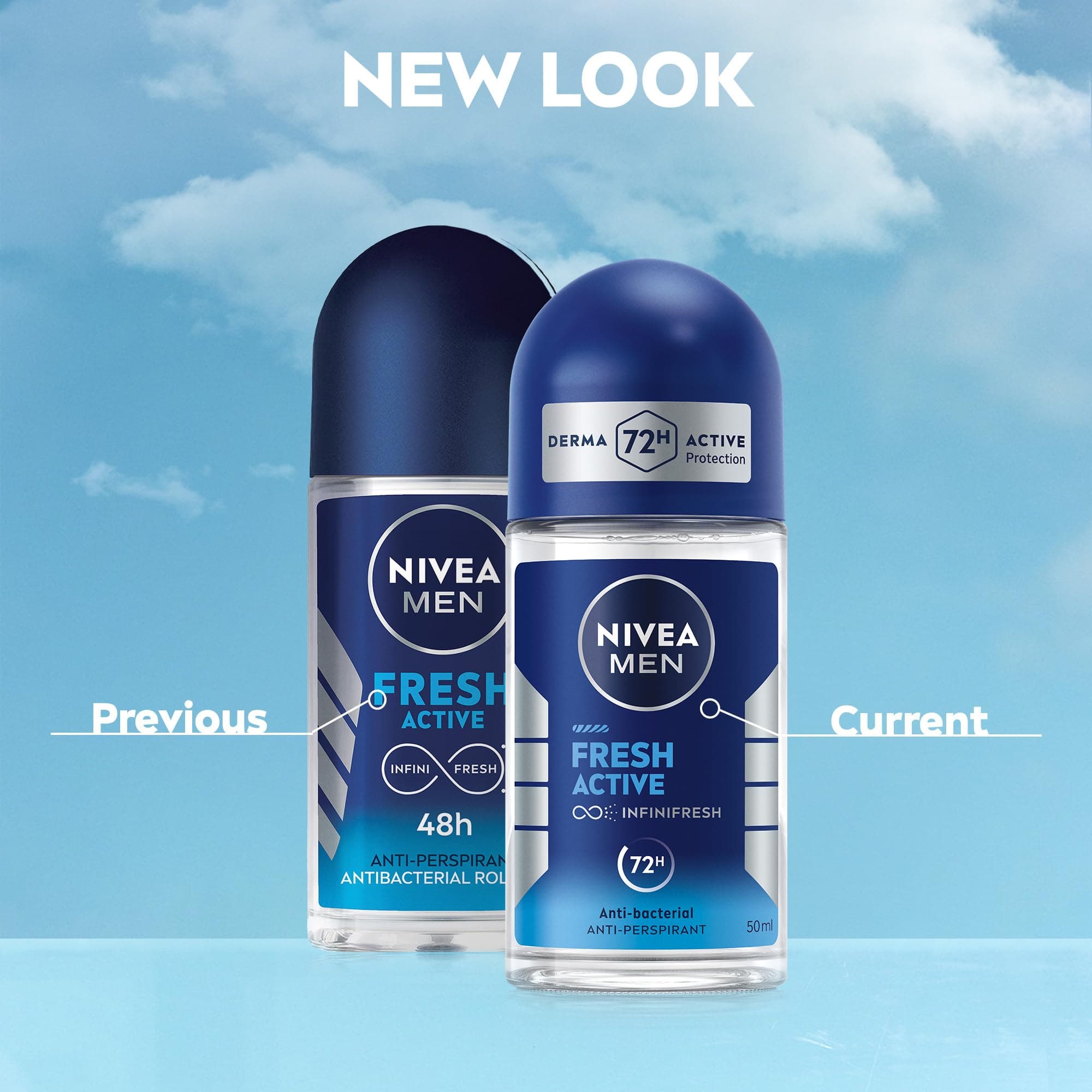 مام رول ضد تعریق مردانه نیوا فرش اکتیو 50 میل fresh active — تصویر ۲