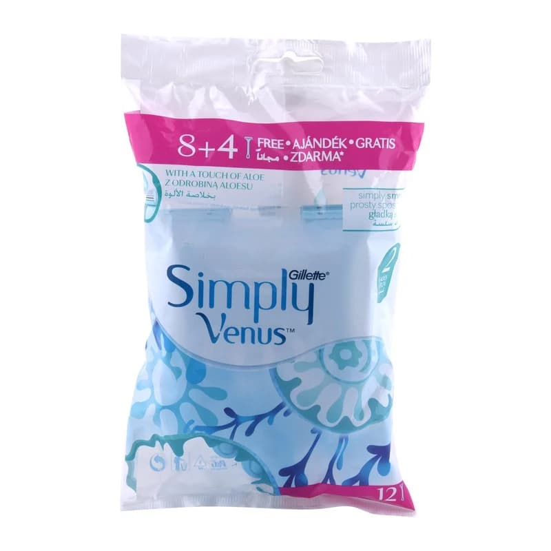 ژیلت دو لبه ونوس مدل Simply Venus بسته 12 عددی