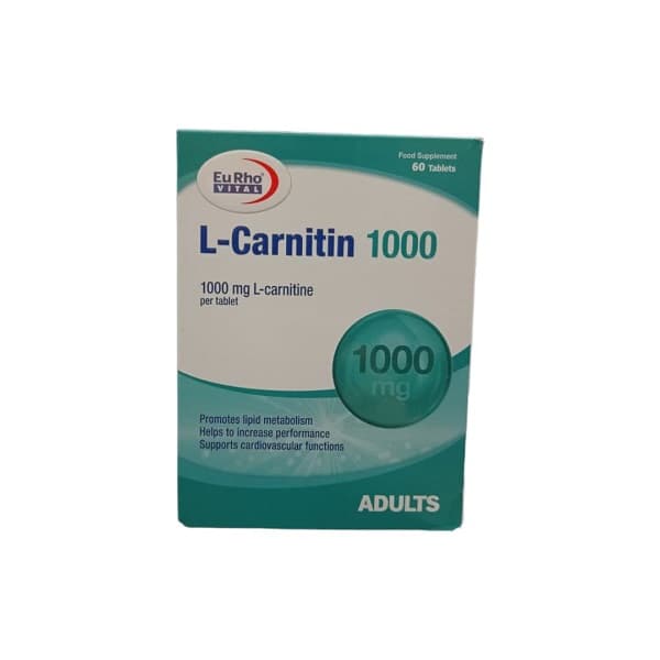 ال کارنیتین یورو ویتال- 1000 میلی گرم بسته 60 عددی — تصویر ۲