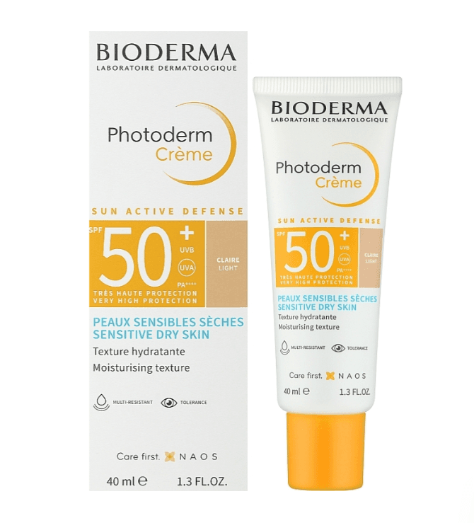 کرم ضد آفتاب رنگی بژ روشن فتودرم برند بایودرما +SPF 50 حجم 40 میل