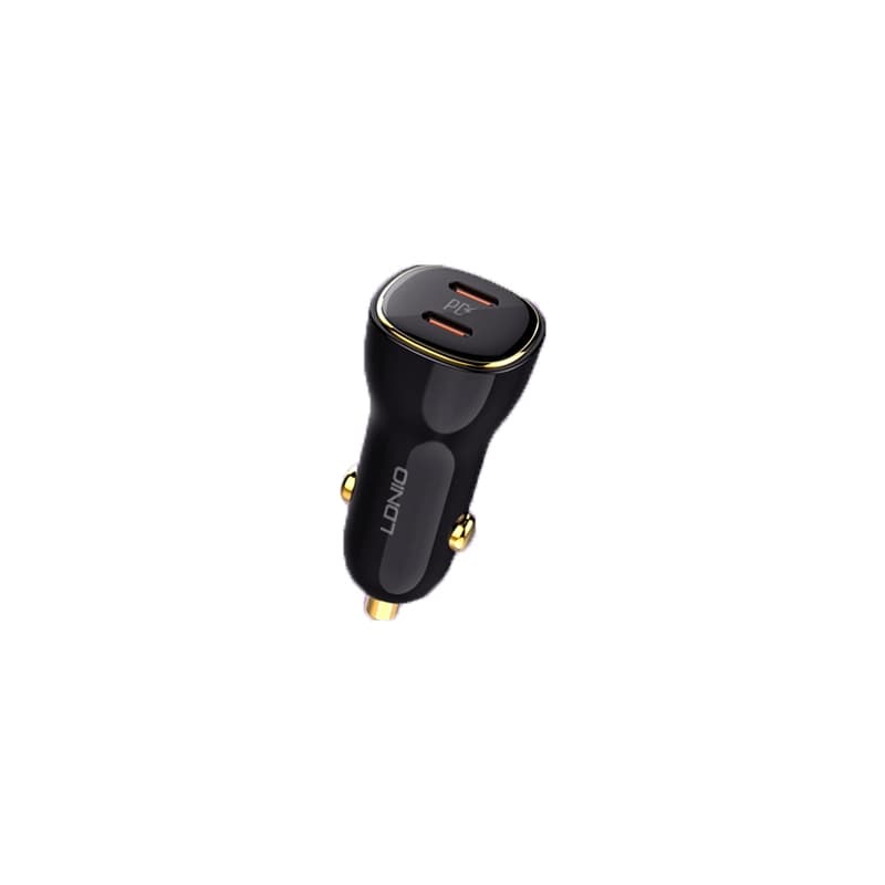 شارژر فندکی فست با کابل دوسر تایپ سی LDNIO C104 60W