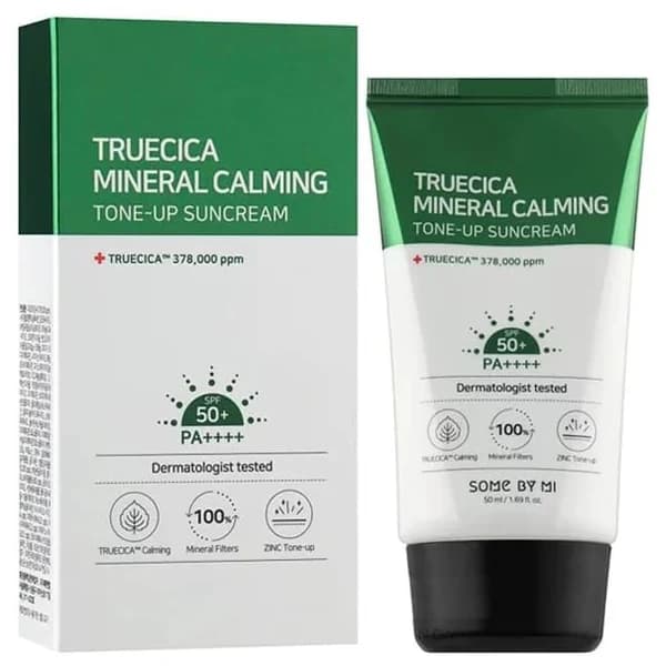کرم ضد آفتاب مینرال کالمینگ سام بای می 50 میل Some By Mi Truecica Mineral Calming Tone-Up Suncream