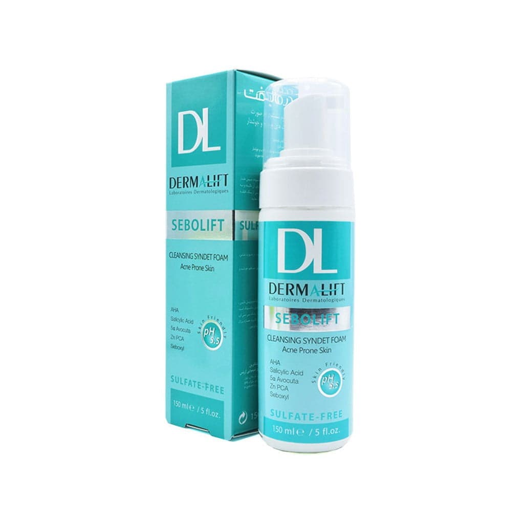 فوم شستشوی صورت پوست چرب و جوشدار درمالیفت Dermalift Sebolift foam