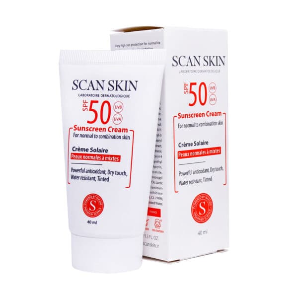 کرم ضدآفتاب رنگی پوست نرمال تا مختلط اسکن اسکین SCAN SKIN