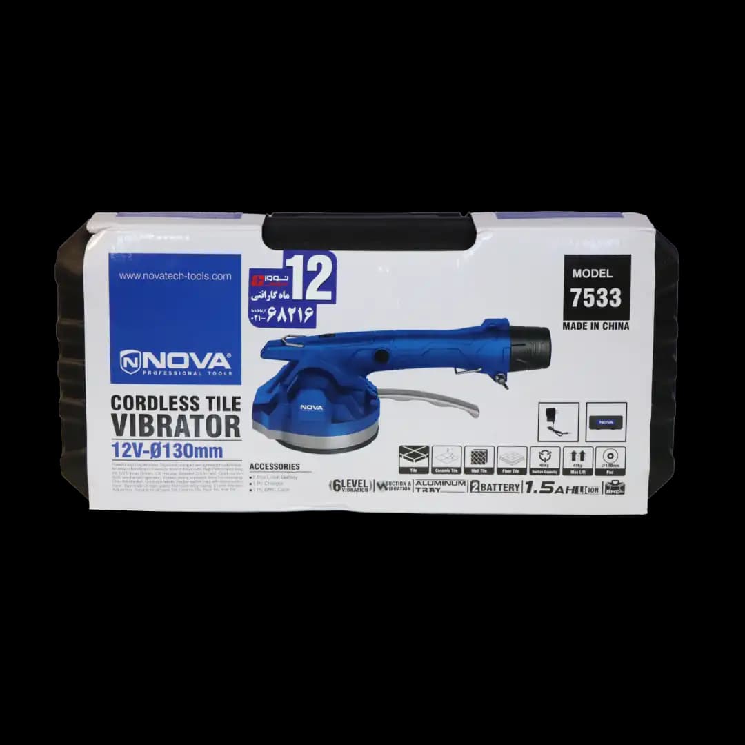 چکش ویبراتور کاشی و سرامیک شارژی نووا مدل 7533 — تصویر ۲