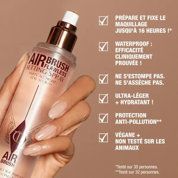 اسپری فیکس شارلوت تیلبری مدل AIRBRUSH FLAWLESS SETTING SPRAY — تصویر ۴