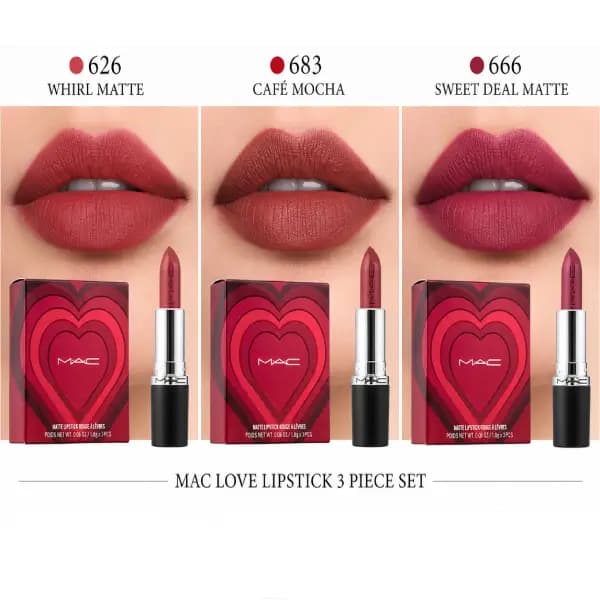 ست رژ لب مک MAC Love Matte Lipstick Set — تصویر ۲