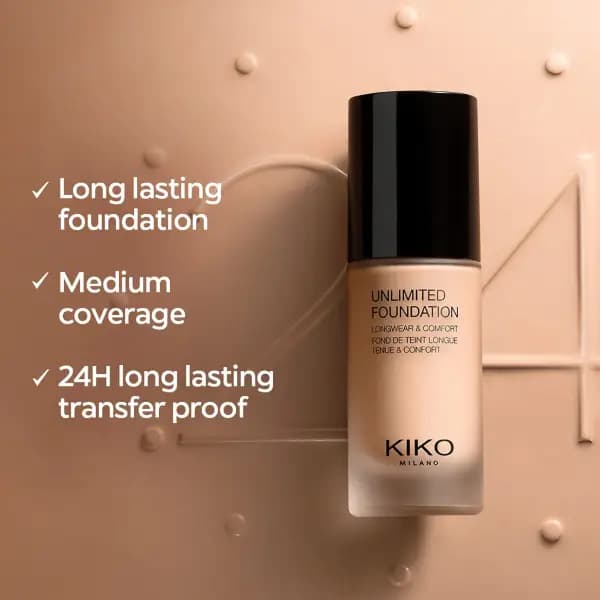 کرم پودر کیکو میلانو مدل Unlimited Foundation Longwear & Comfort — تصویر ۳