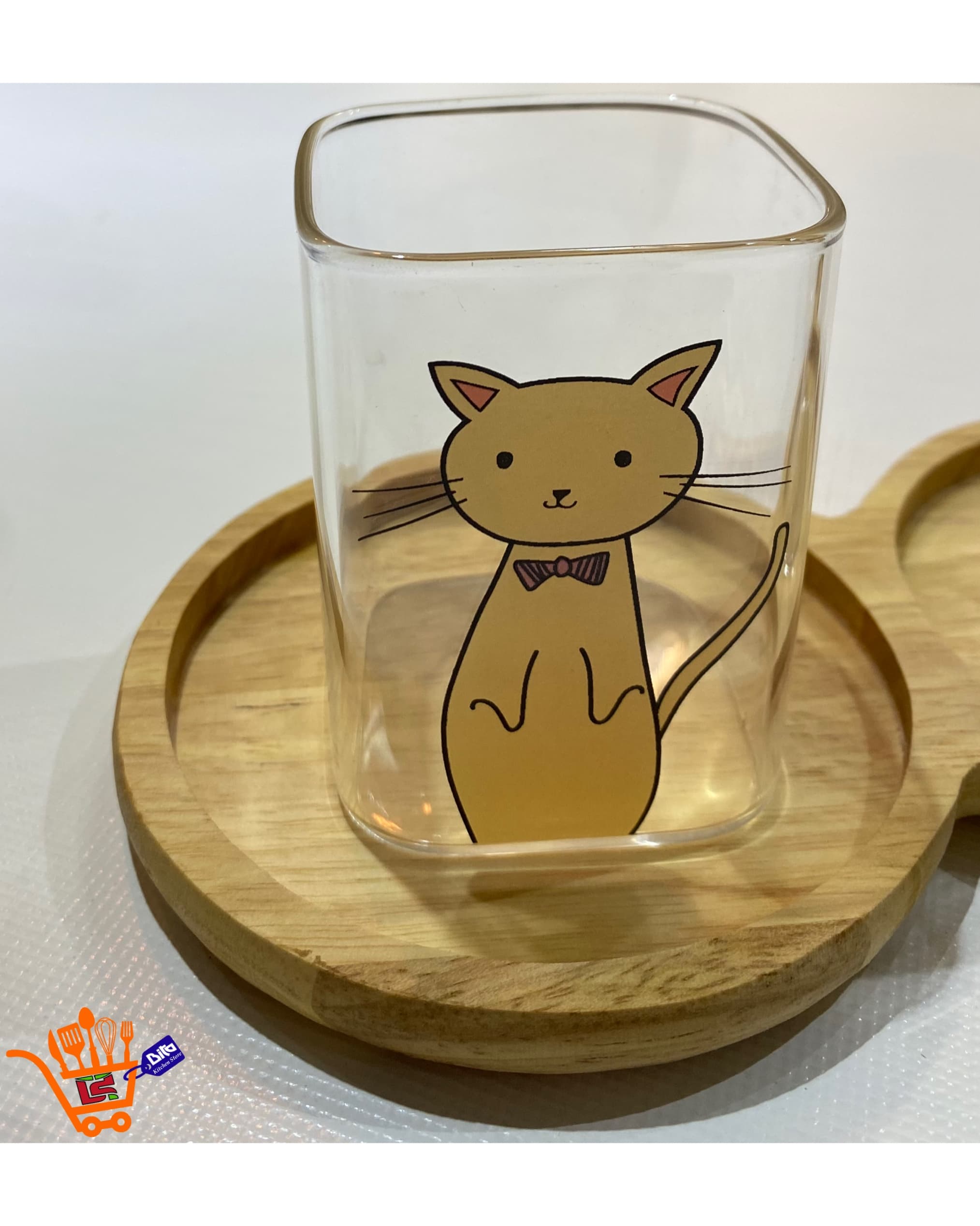 لیوان پیرکس مربعی طرح حیوانات سایز 1 — تصویر ۵