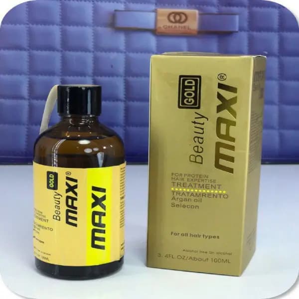 روغن آرگان چندکاره پوست و مو مکسی گلد Maxi Gold Argan Oil — تصویر ۳