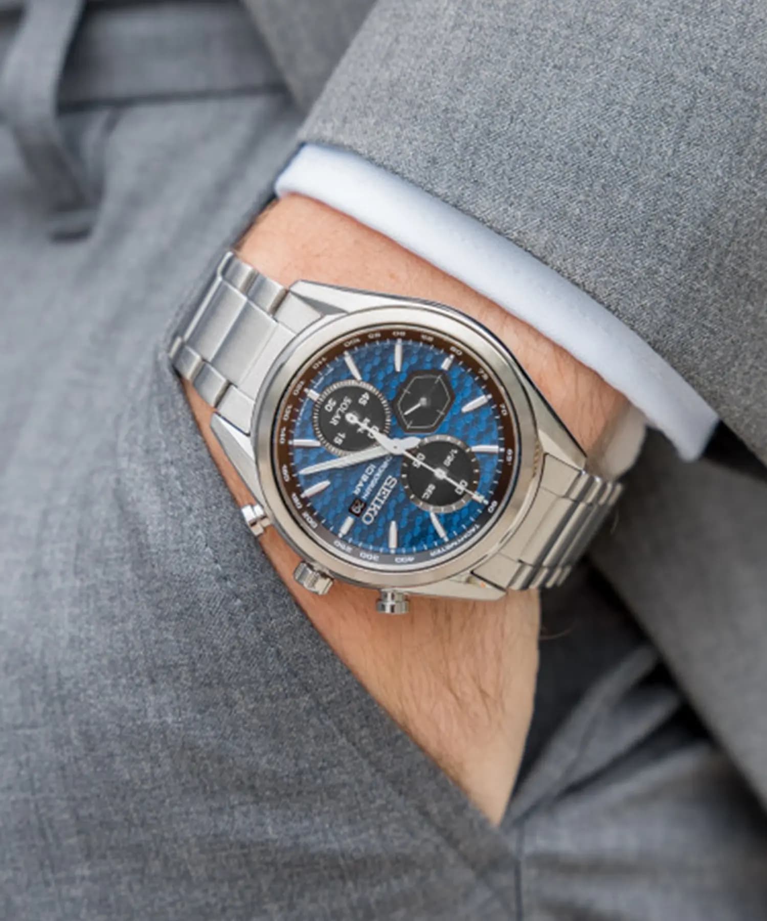 ساعت مچی مردانه اصل سیکو (seiko) زیرمجموعه کورنوگراف مدل SSC801P1 — تصویر ۲