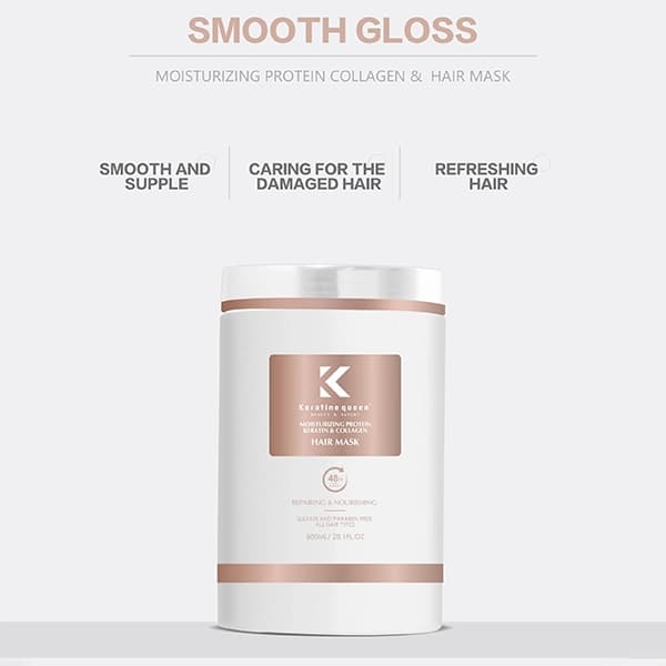 ماسک مو کراتین و کلاژن Keratine Queen مدل Moisturizing Protein Hair Mask — تصویر ۳