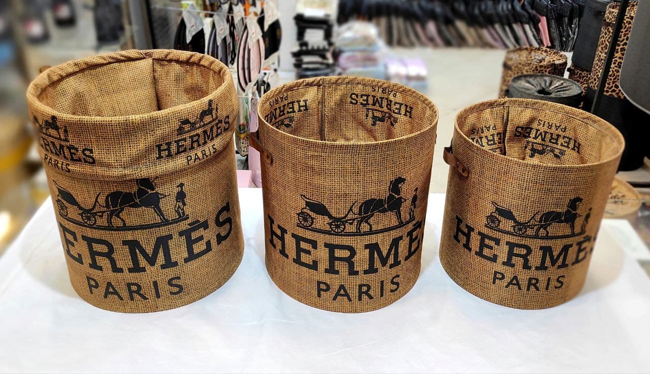 سبد لباس لاندری باکس هرمس HERMES در 4 رنگ و 3 سایز — تصویر ۳