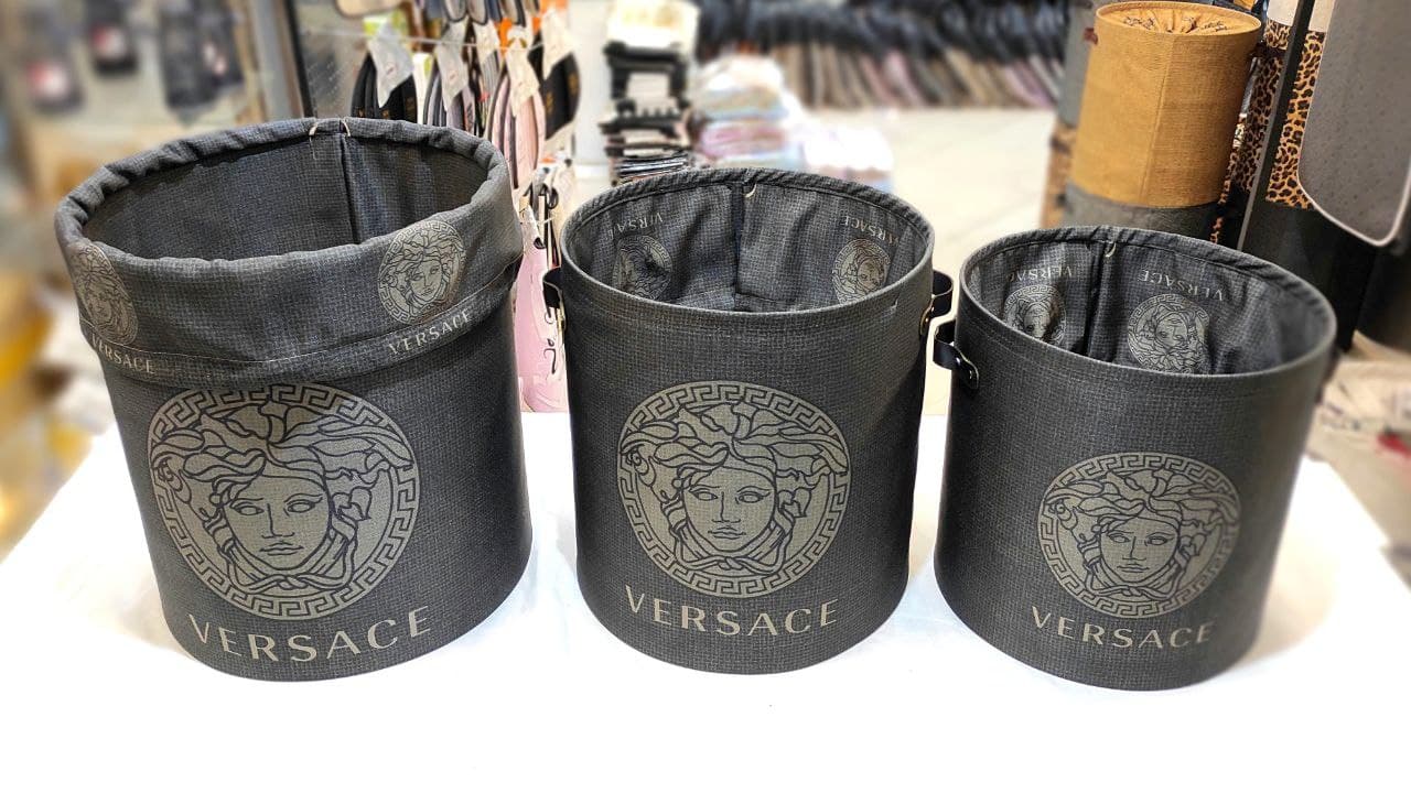 سبد لباس لاندری باکس ورساچه VERSACE در 3 رنگ و 3 سایز — تصویر ۳