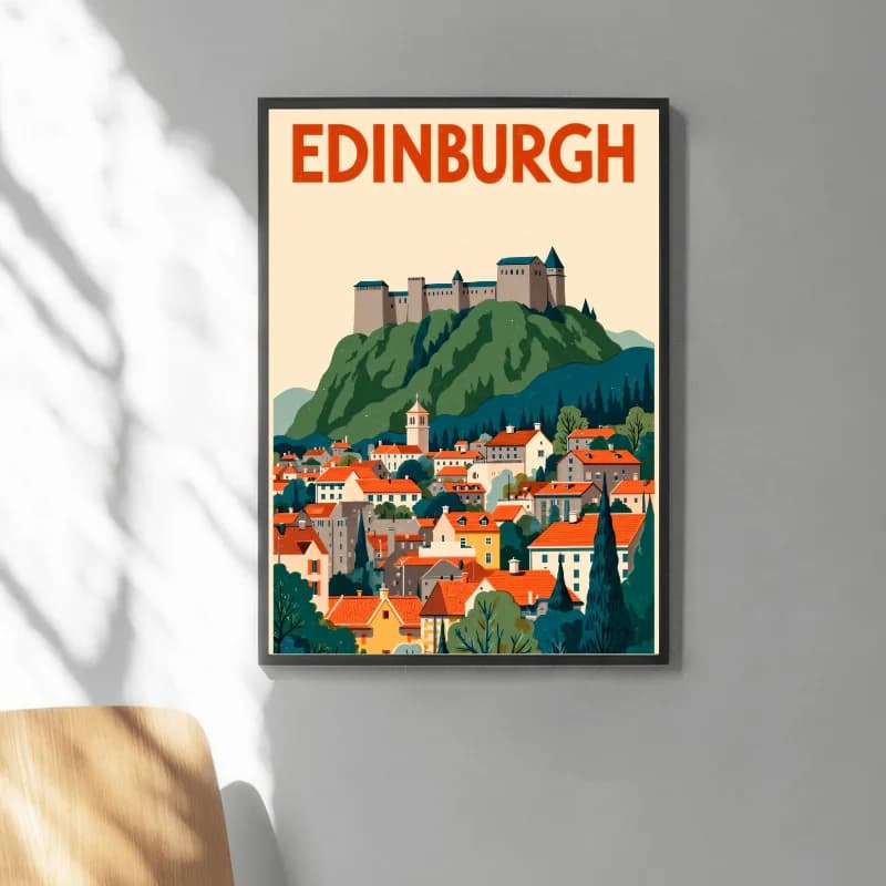 تابلو و پوستر گرافیکی شهر Edinburgh — تصویر ۲