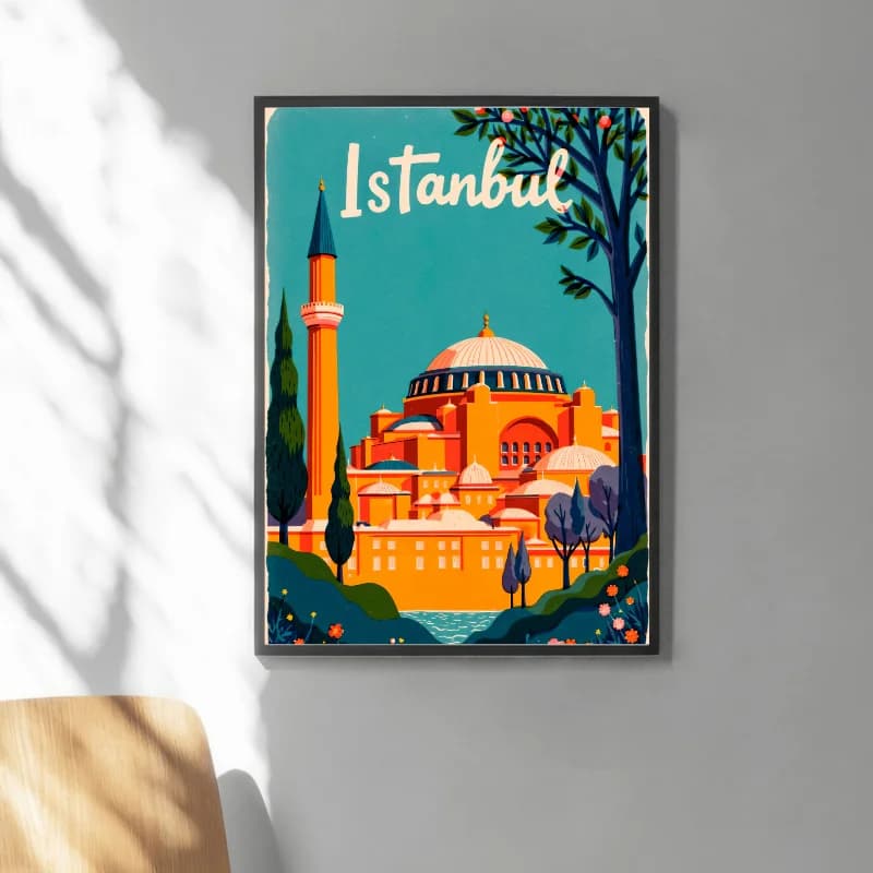 تابلو و پوستر گرافیکی شهر استانبول — تصویر ۲