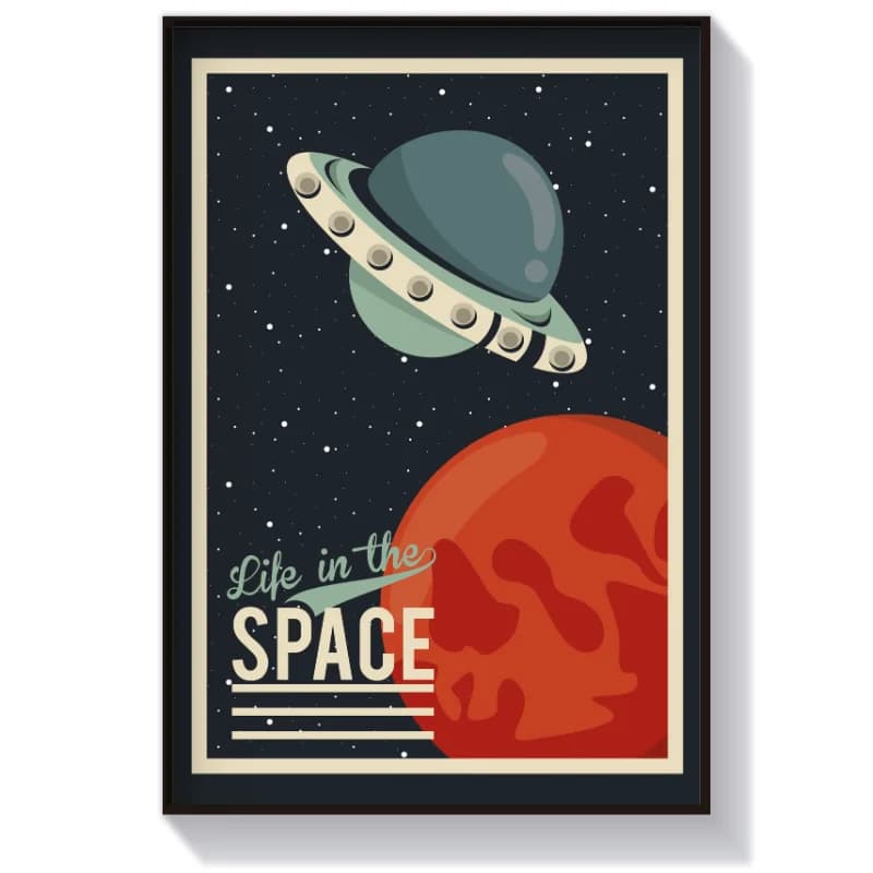 تابلو و پوستر فضا طرح سفینه Life in the space