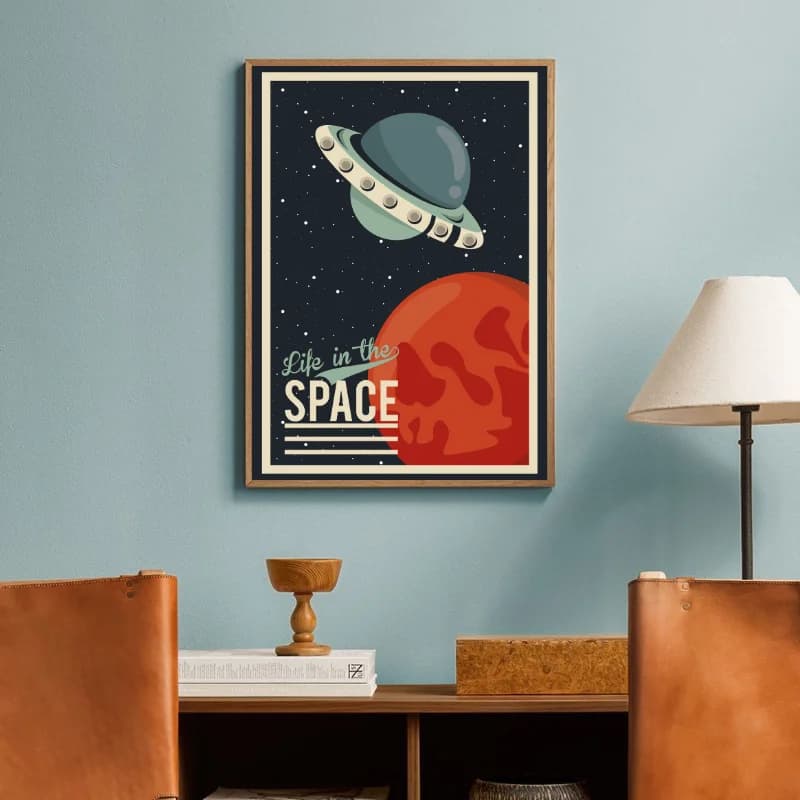 تابلو و پوستر فضا طرح سفینه Life in the space — تصویر ۲